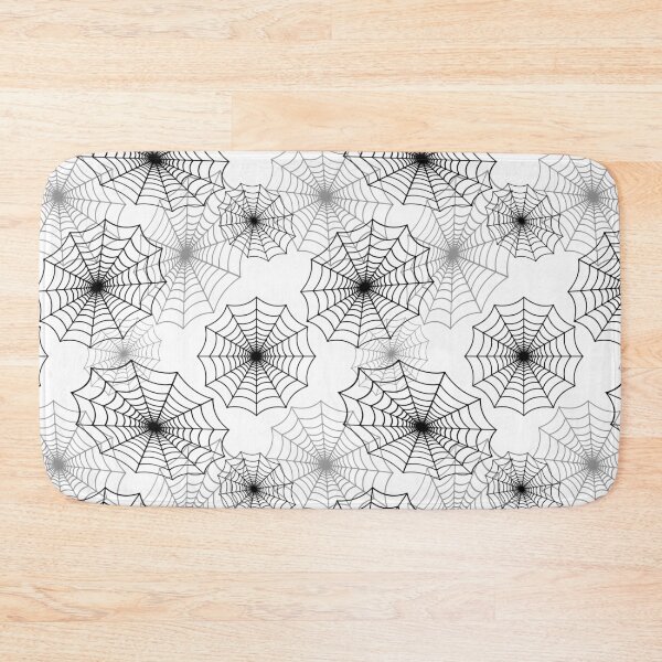Item preview, Black Spider Web Cobweb Silk Pattern on White designed and sold by Creepyhollow.
