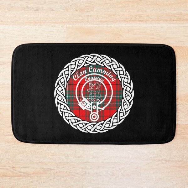 Item preview, Clan Cumming surname last name tartan crest badge designed and sold by BagTown Clans.