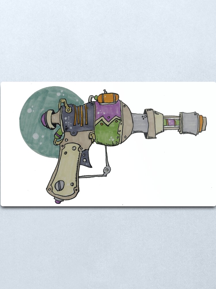 Vintage Ray Gun Fragmenter Gamma 12 Metal Print By Botlab Redbubble