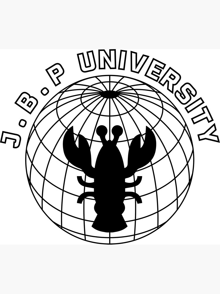 Lámina fotográfica «Jordan B Peterson Lobster University Logo Negro» de