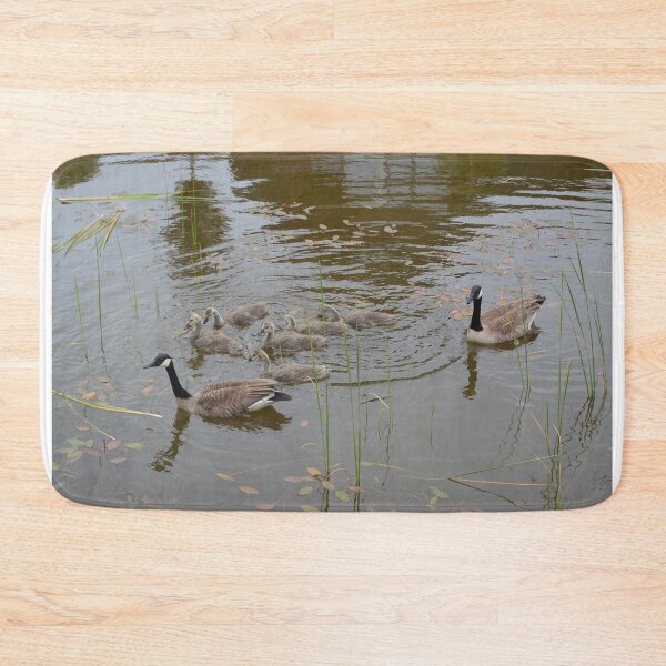 Item preview, Geese family with youngsters swim by designed and sold by Hilbert72.