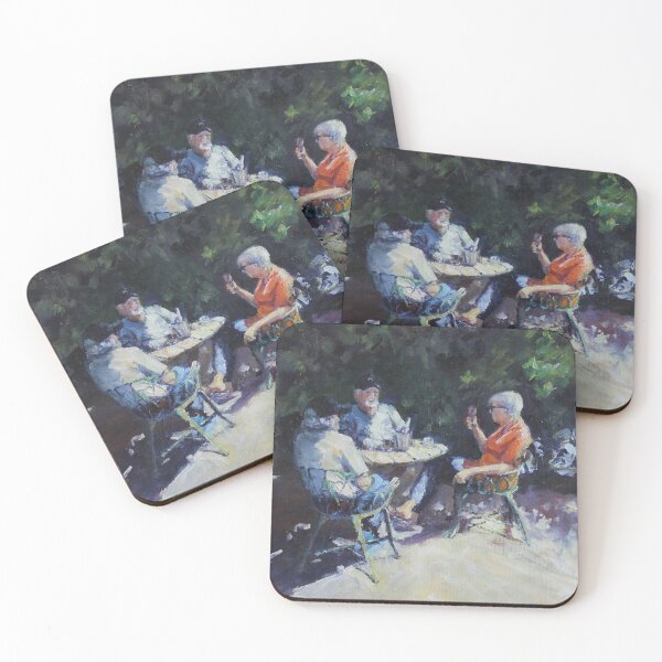 Item preview, Franciska Howard, Artist, Painting, Enjoying Time Out, People, Dining, Garden, Relaxing, Trees  Outdoors designed and sold by Franciska Howard.