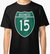 Camiseta clásica 15 Loop Business Great Falls Montana Business Loop de la Interestatal 15