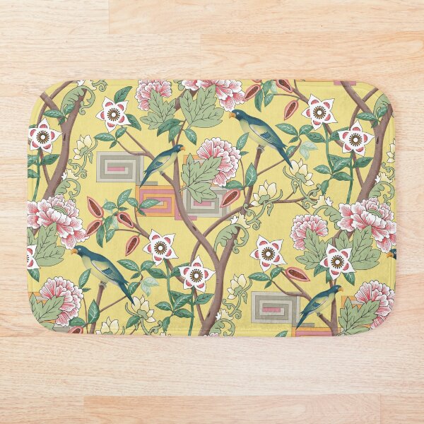 Item preview, Chinoiserie De Loros Y Peonías Sobre Mantequilla Amarillo designed and sold by vinpauld.