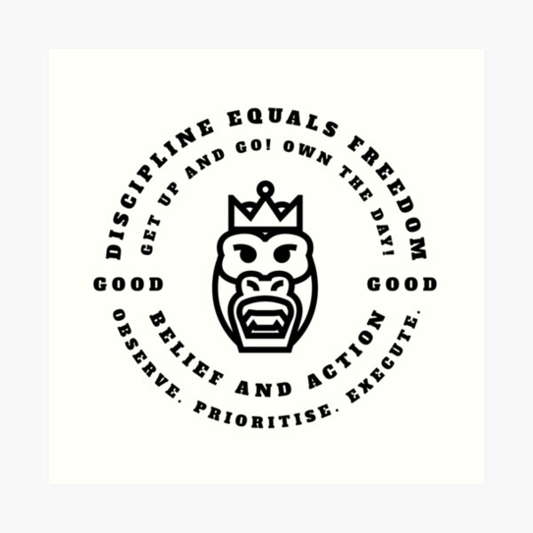 Jocko Willink Good Discipline Equals Freedom Art Print