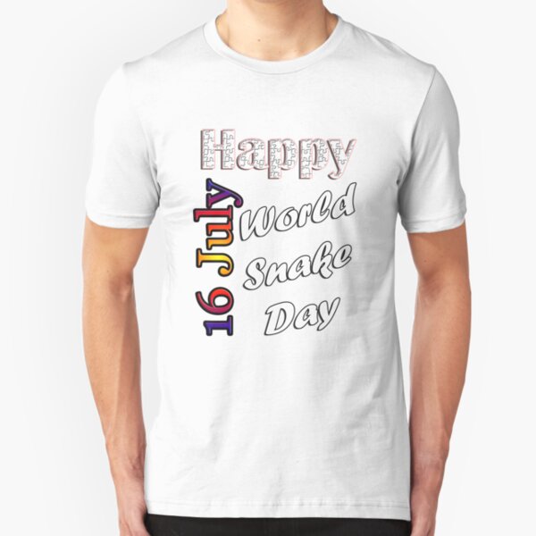 July 16th, World Snake Day, Custom Gift Design Slim Fit T-Shirt