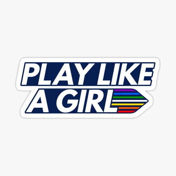 Item preview, PLAY LIKE A GIRL - HAPPY PRIDE designed and sold by Stickers By Carlos.