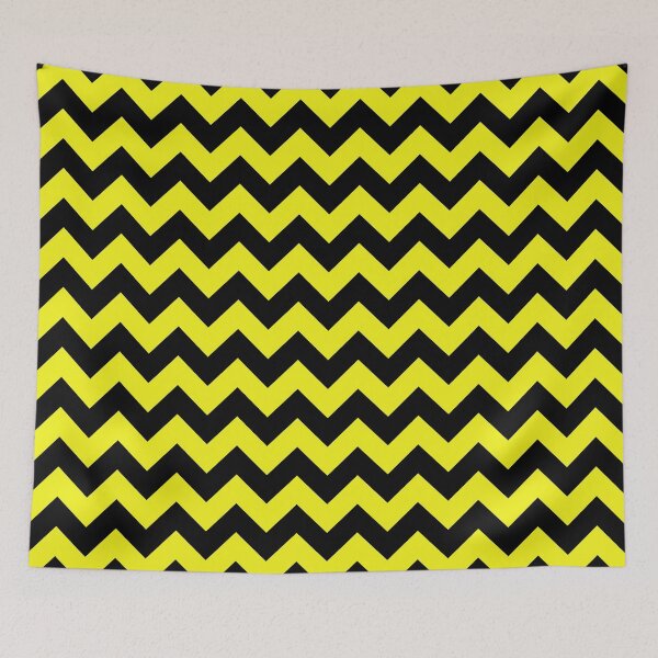 Item preview, Large Cats Eye Yellow Halloween Chevron Pattern Stripes designed and sold by Creepyhollow.