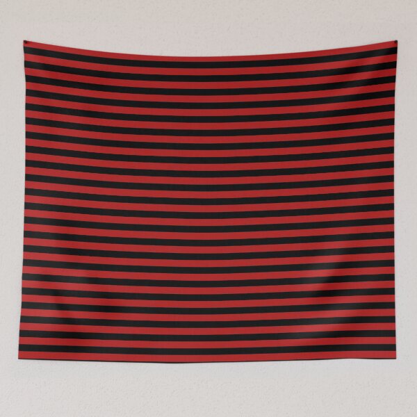 Item preview, Blood Red and Black Horizontal Witch Stripes designed and sold by Creepyhollow.