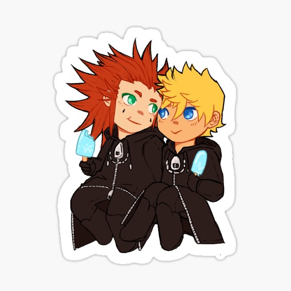 Vista previa del artículo con la obra «Adhesivo de Axel y Roxas.», diseñado y vendido por lionheart-draws.