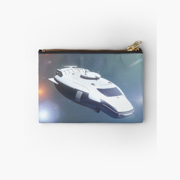 Item preview, The Spacecraft in space with nebula and stars. a spaceship flying in the deep space. 3D Render designed and sold by Ryan  Rad.