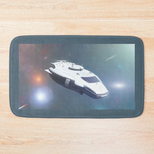 Item preview, The Spacecraft in space with nebula and stars. a spaceship flying in the deep space. 3D Render designed and sold by Ryan  Rad.