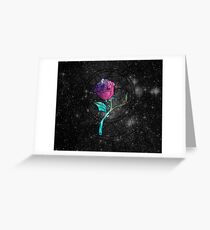 Tarjeta de felicitación Vitral Rose Galaxy