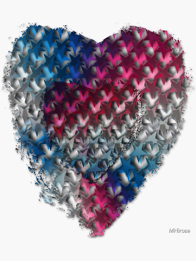Red, White And Blue Stars In A Grunge Heart For Patriotic Accessories And Wearable Fun! by MHirose