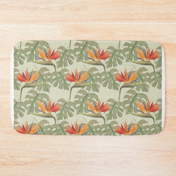Item preview, Tropical Flowers and leaves pattern designed and sold by CreativeIsland.