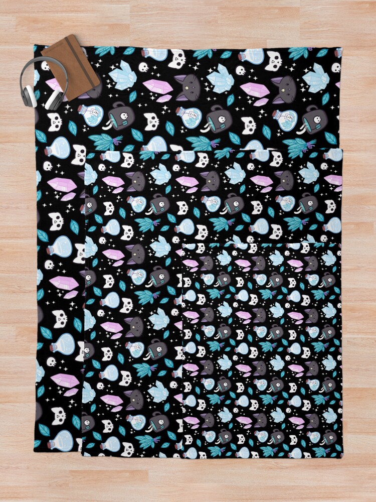 Alternate view of Herb Witch // Black | Nikury Throw Blanket
