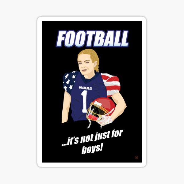 Item preview, Football...It's not just for boys! (Black background) designed and sold by WayneBrant.