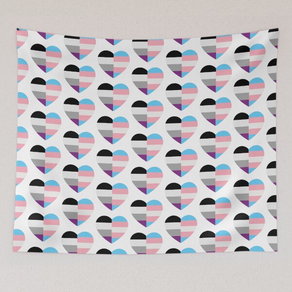 Item preview, Transgender Asexual Heart designed and sold by dlpalmer.
