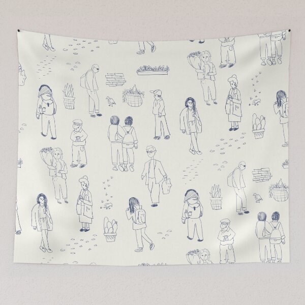 Item preview, People Watching Illustration designed and sold by alicedesigns297.