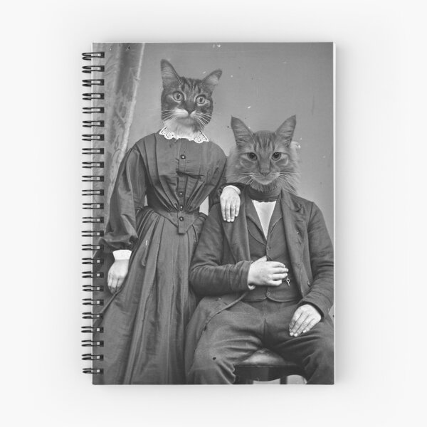Item preview, Cat Couple, Anthropomorphic Cats, Antique Photo designed and sold by UrbanMenagerie.
