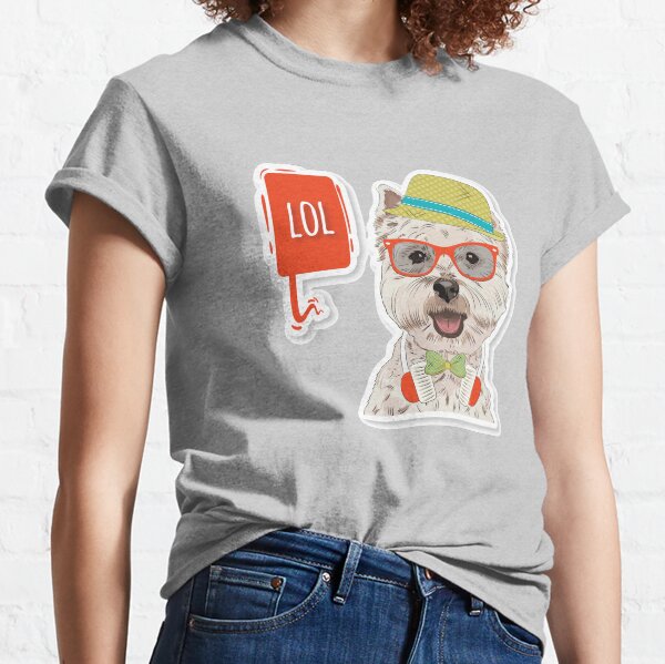 Hipster Westie LOL Classic T-Shirt