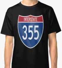 Camiseta clásica Autopista interestatal 355 I-355 Veterans Tollway Chicago Illinois State Toll Highway
