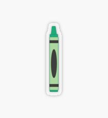 Green Crayon Transparent Sticker