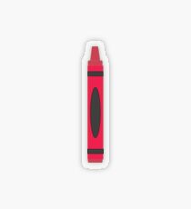 Red Crayon Transparent Sticker