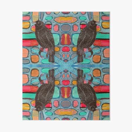 Bright Blackbirds Art Board Print