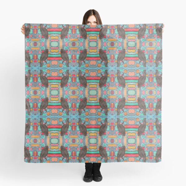 Bright Blackbirds Scarf