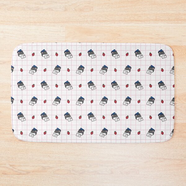 Item preview, Love Mail ~ Kawaii Gray Black Shiba in Pink Graph Paper designed and sold by CandyHorrorShop.