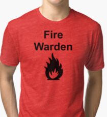 Fire Warden by Exit Incorporated Tri-blend T-Shirt