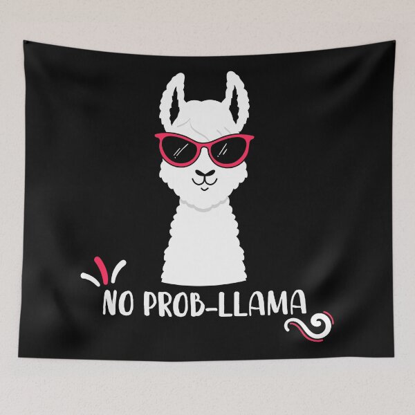Item preview, No Prob-Llama - Funny Cute Llama wearing Glasses designed and sold by mrhighsky.