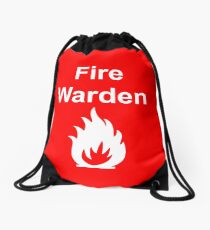 Fire Warden by Exit Incorporated Drawstring Bag