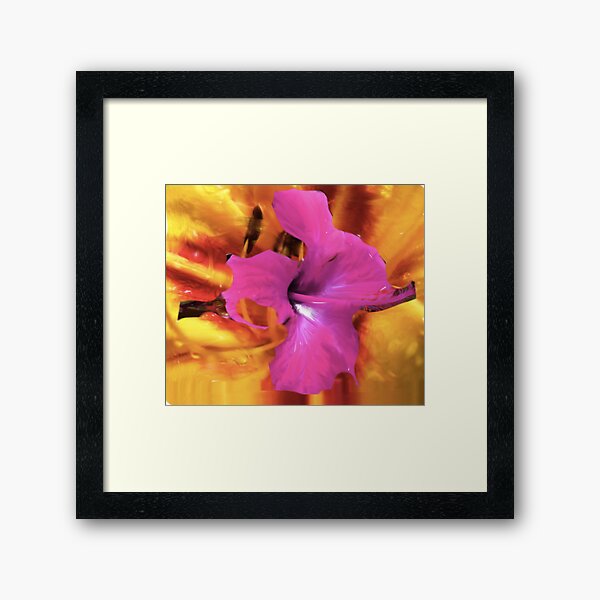 pink rose gold Framed Art Print
