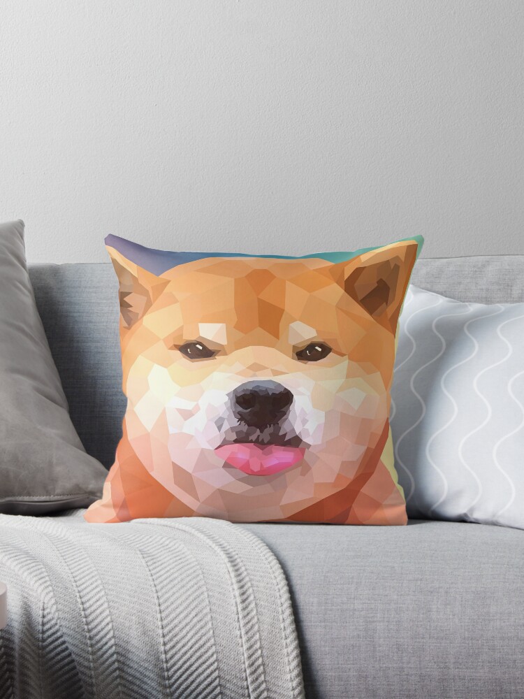 shiba throw pillow