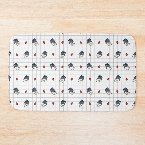 Item preview, Love Mail ~ Kawaii Gray Black Shiba in Gray Graph Paper designed and sold by CandyHorrorShop.