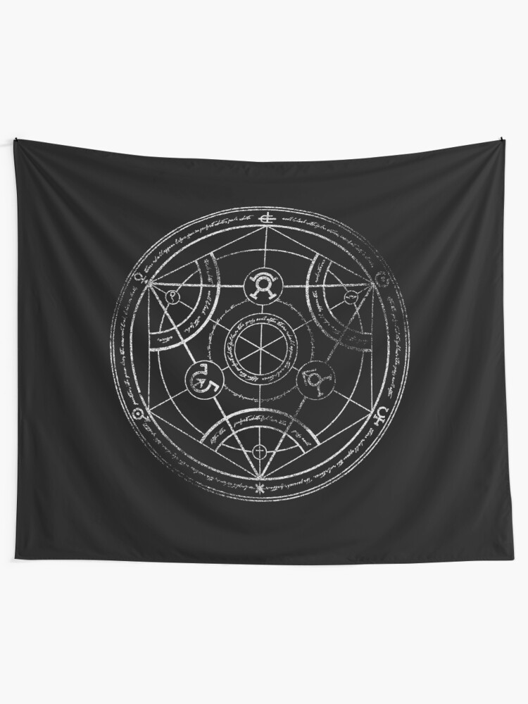Alternate view of Human transmutation circle - chalk Tapestry