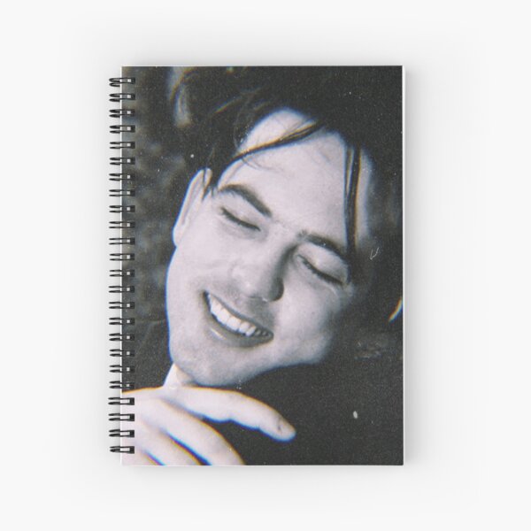 Smiling Cute 1980s Goth Rock Robert Smith Edit 8.0 Spiral Notebook