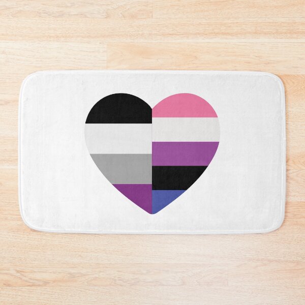 Item preview, Genderfluid Asexual Heart designed and sold by dlpalmer.