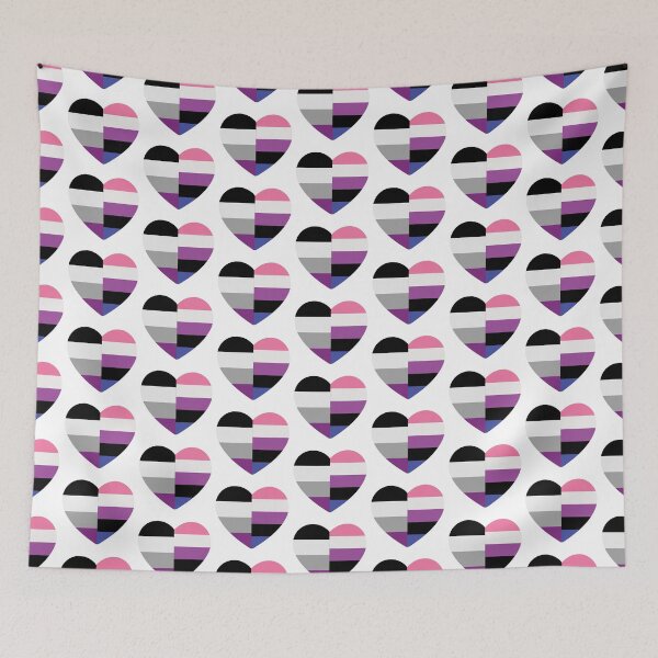 Item preview, Genderfluid Asexual Heart designed and sold by dlpalmer.