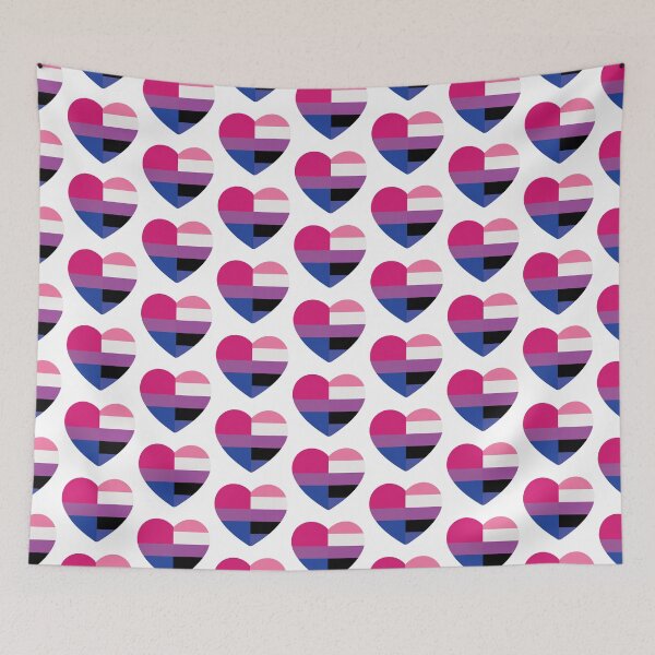 Item preview, Genderfluid Bisexual Heart designed and sold by dlpalmer.