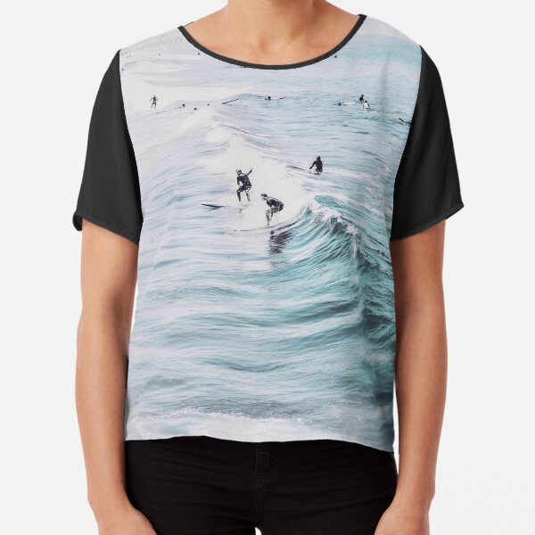California beach, Ocean, Coast, Beach, Surfing, Water Chiffon Top