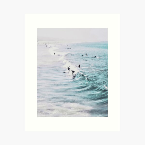 California beach, Ocean, Coast, Beach, Surfing, Water Art Print