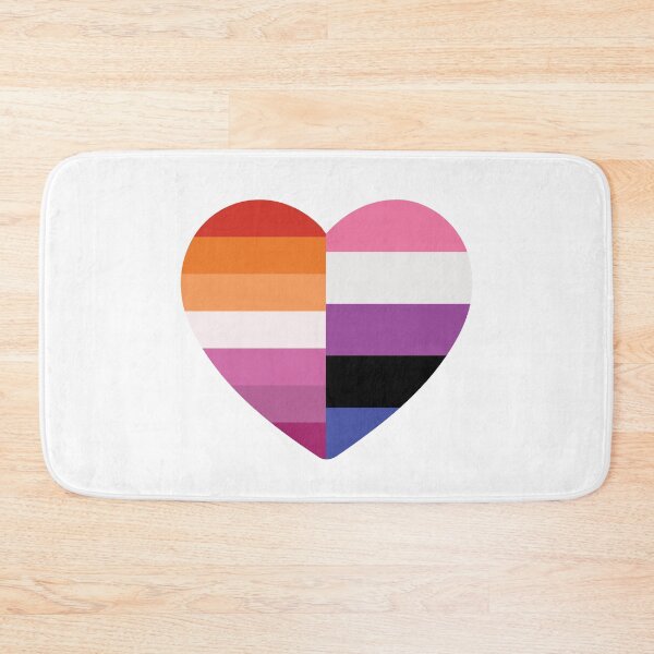 Item preview, Genderfluid Lesbian Heart designed and sold by dlpalmer.
