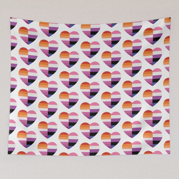 Item preview, Genderfluid Lesbian Heart designed and sold by dlpalmer.