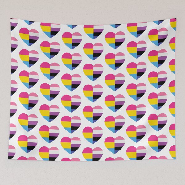 Item preview, Genderfluid Pansexual Heart designed and sold by dlpalmer.