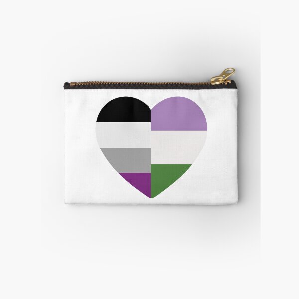 Item preview, Genderqueer Asexual Heart designed and sold by dlpalmer.