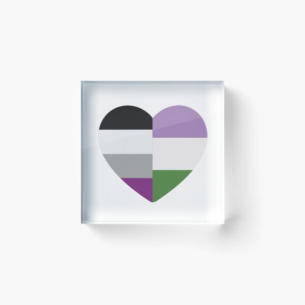 Item preview, Genderqueer Asexual Heart designed and sold by dlpalmer.