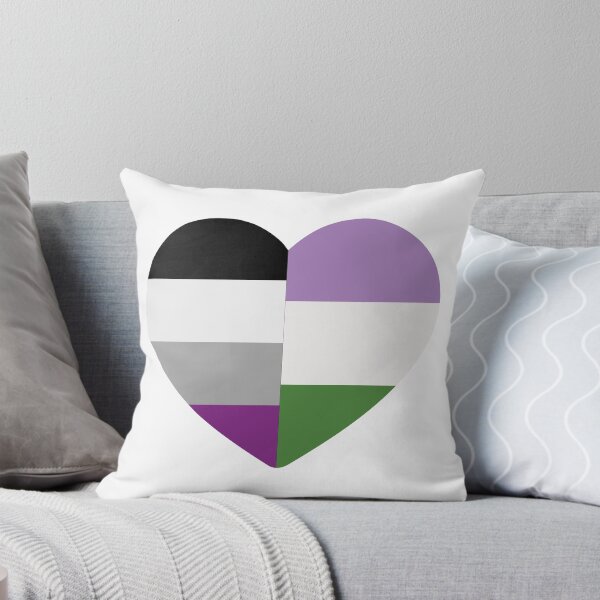 Item preview, Genderqueer Asexual Heart designed and sold by dlpalmer.